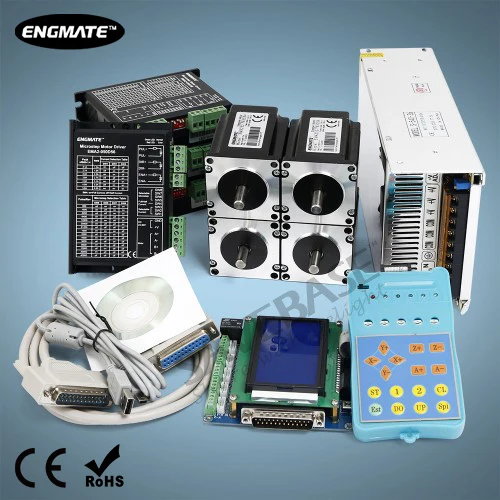 

CNC Kit 4 Axis Breakout Board & Digital Stepper Drivers Nema23 Stepper Motor