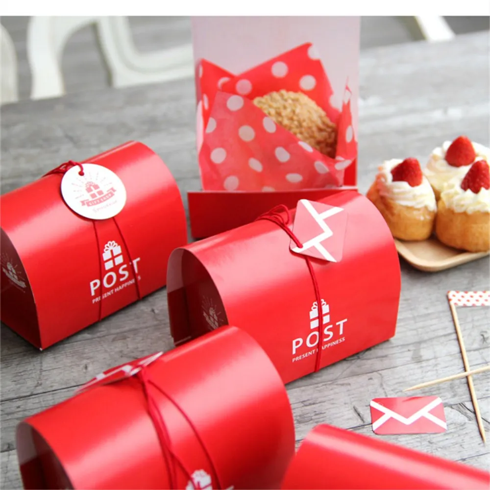 BBC Red Creative Post Box Christmas Candy Cookie Bakery Gift Packaging