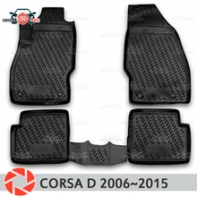 Коврики для Opel Corsa D 2006~, Нескользящие полиуретановые грязеотталкивающие аксессуары для салона автомобиля