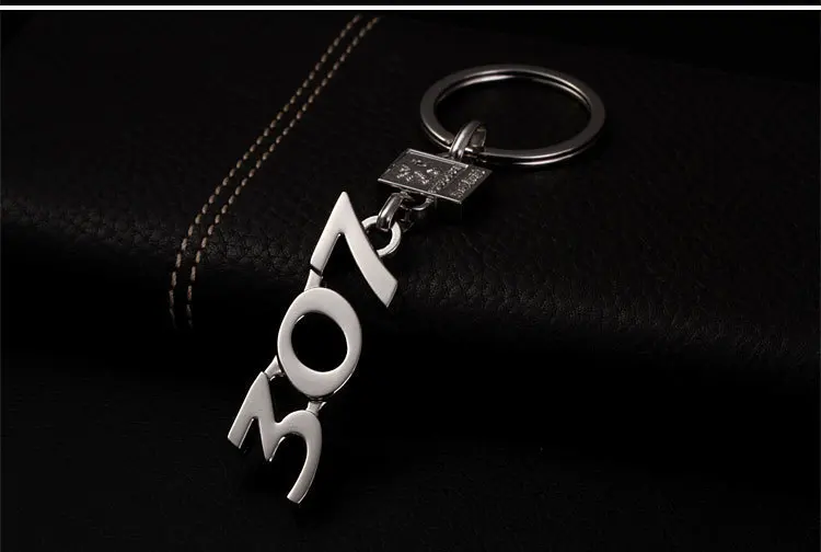 Оптовая 100 шт. Брелоки Для Peugeot Логотип 206 207 307 308 408 3008 508 Брелок Ключей Стайлинга