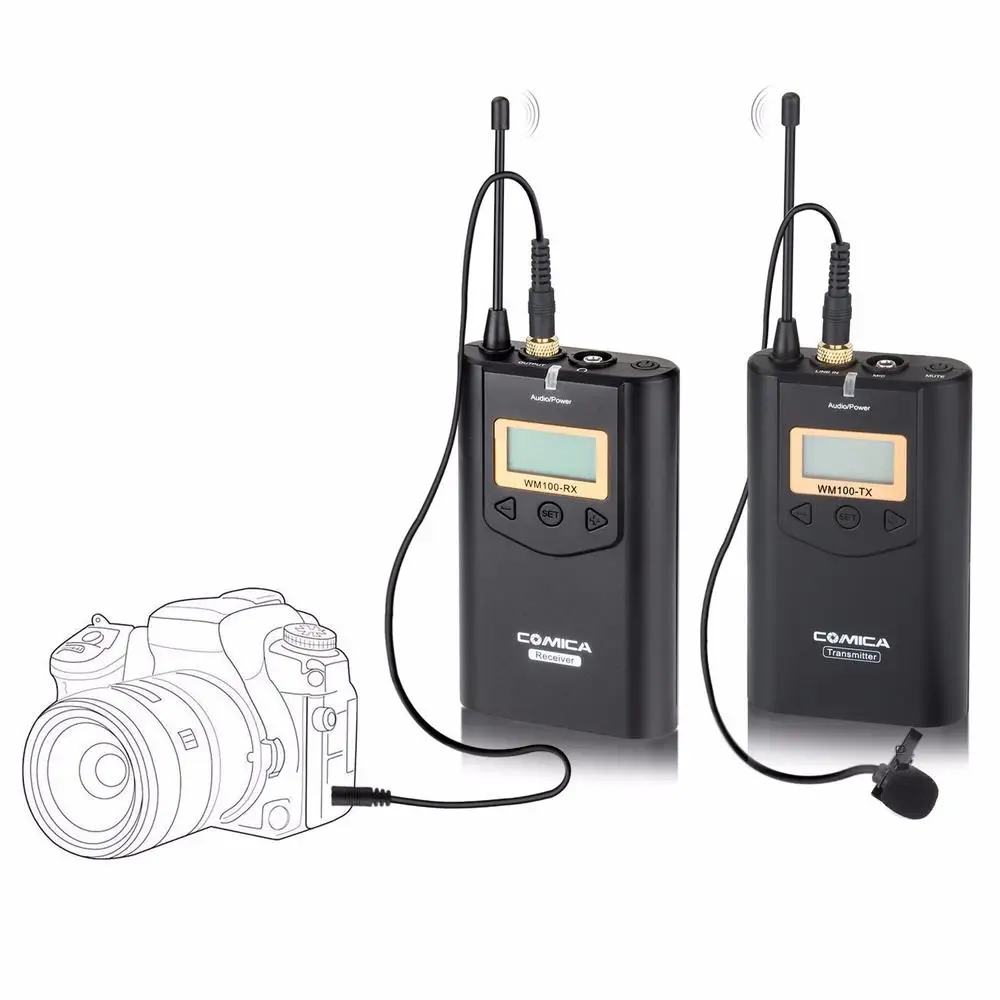 COMICA CVM WM100 UHF 48 каналов 100 м рабочее расстояние Всенаправленный беспроводной