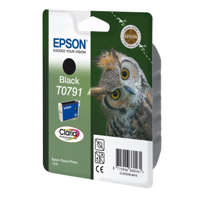 Epson Сова Singlepack черный T0791 Claria фотографические чернила оригинал пигментные -Epson Stylus