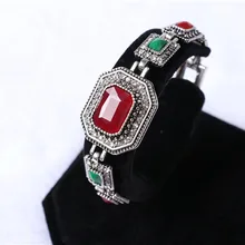 New Fashion Vintage Jewelry Unique Polygon Bracelets Gold Silver Color Female Retro Bracelet