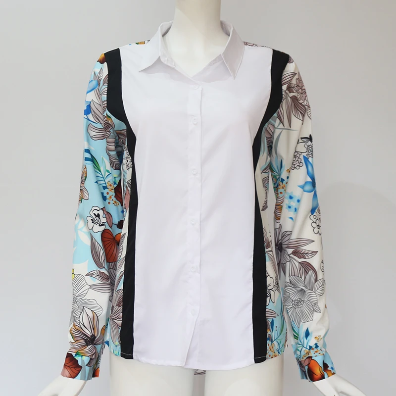 Для женщин полосатые школьные Блузы с длинными рукавами Шифоновая блузка с отложным воротником Леди офисная рубашка Повседневное блуза блузка сорочка
