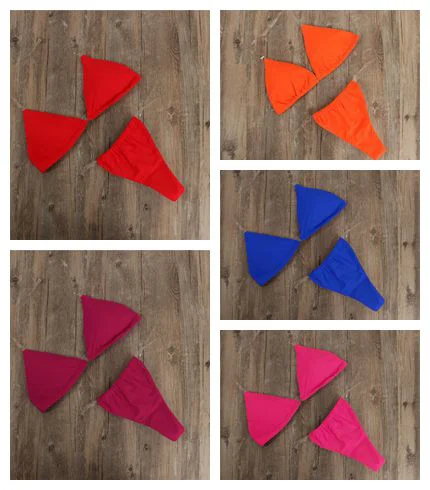 2019 conjunto de Bikini Sexy para mujer, traje de baño de Color sólido, traje de baño con tiras transparentes, traje de baño sólido