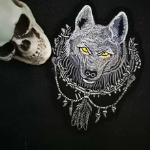 Волк Железный тканевый значок нашивки вышитые значки аппликаций одежда наклейки одежда аксессуары