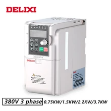 DELIXI 380V 0.75KW/1.5KW/2.2KW/3.7KW 3 Fasi di Ingresso Inverter Unità Per La Velocità del Motore di Controllo 50HZ 60HZ DC Convertitore di Frequenza VFD