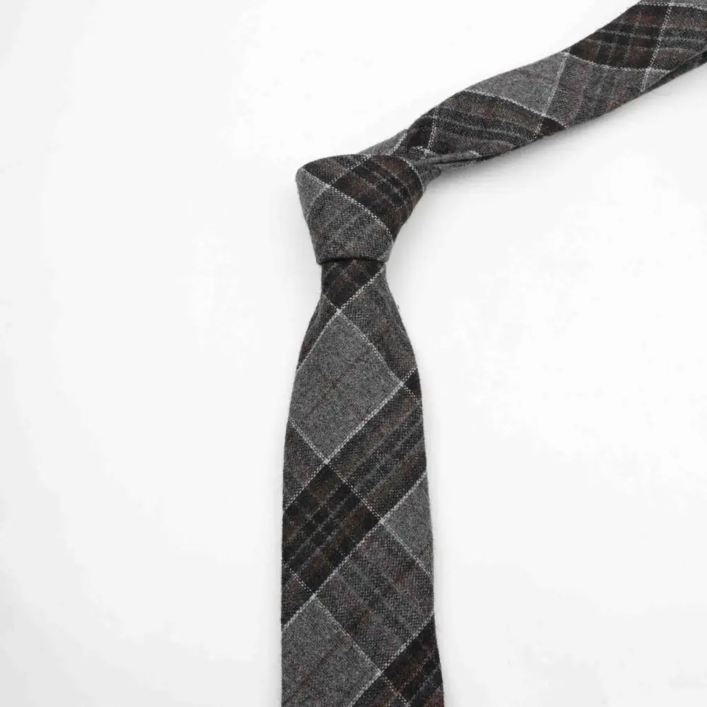 Цветной клетчатый 50% шерстяной галстук 7 см классический платок галстук набор мужской повседневный смокинг вечерние аксессуары Бизнес подарок высокое качество - Цвет: 3
