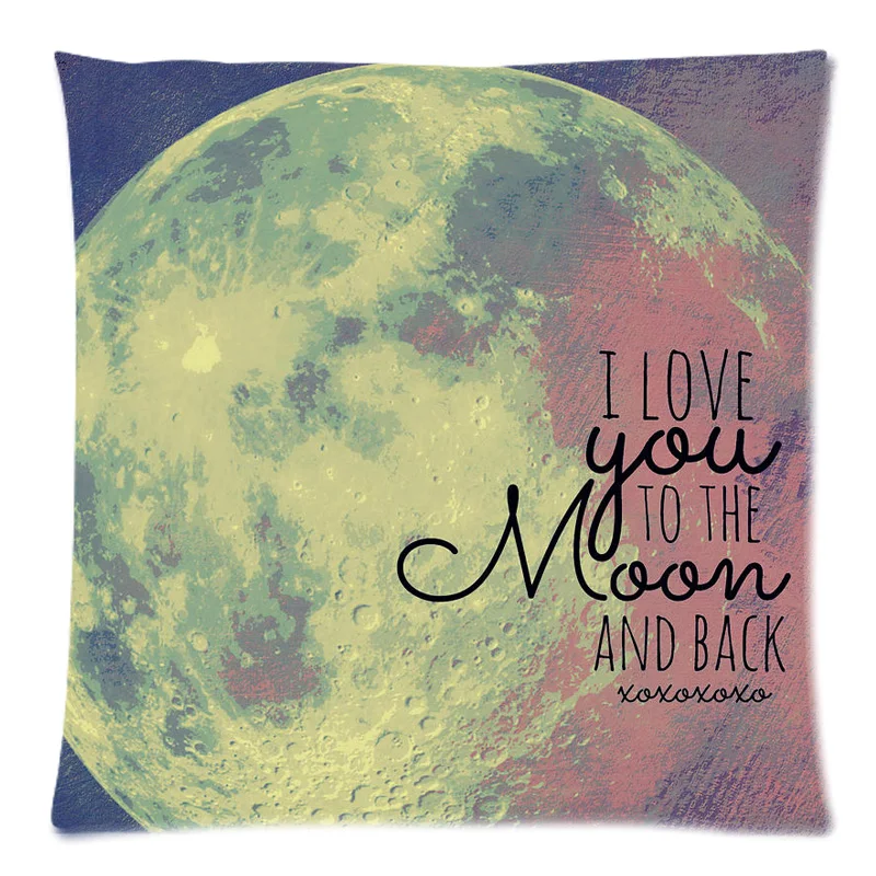 Наволочка для подушки I Love You To The Moon And Back декоративная наволочка Современный