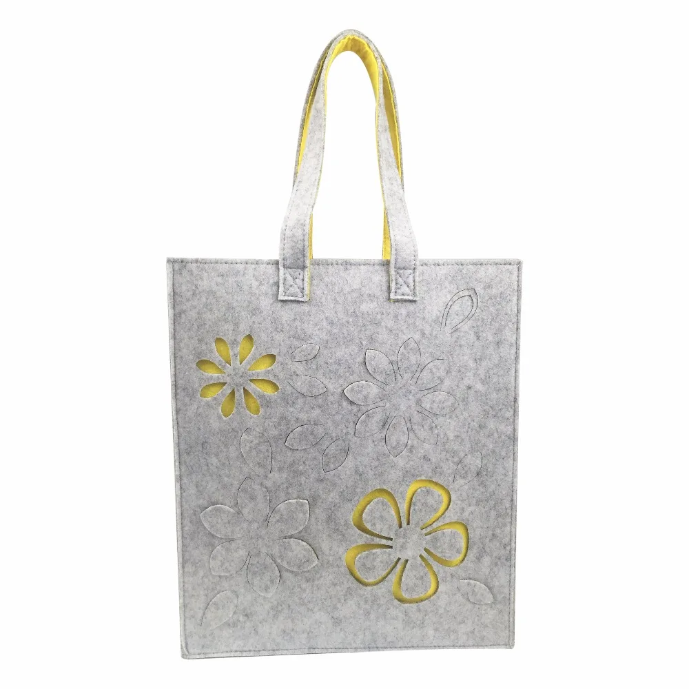 Фетровая контрастная цветная женская сумка для покупок Большая вместительная сумка для покупок