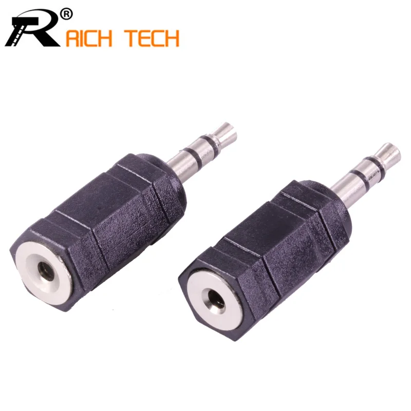 

Jack 3.5mm Stereo Plug to 3 Pole 2.5 MM Jack Socket Adapter Nickle plated Audio Connector 3pcs