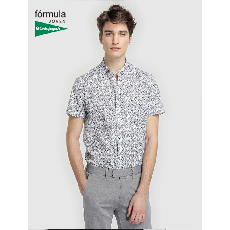 perderse cómo Mareo Fórmula, camisa de hombre Joven, estampado blanco, estilo clásico, calidad,  buen colapso, diseño Nuvea 2019, El Corte Inglés|Camisas informales| -  AliExpress