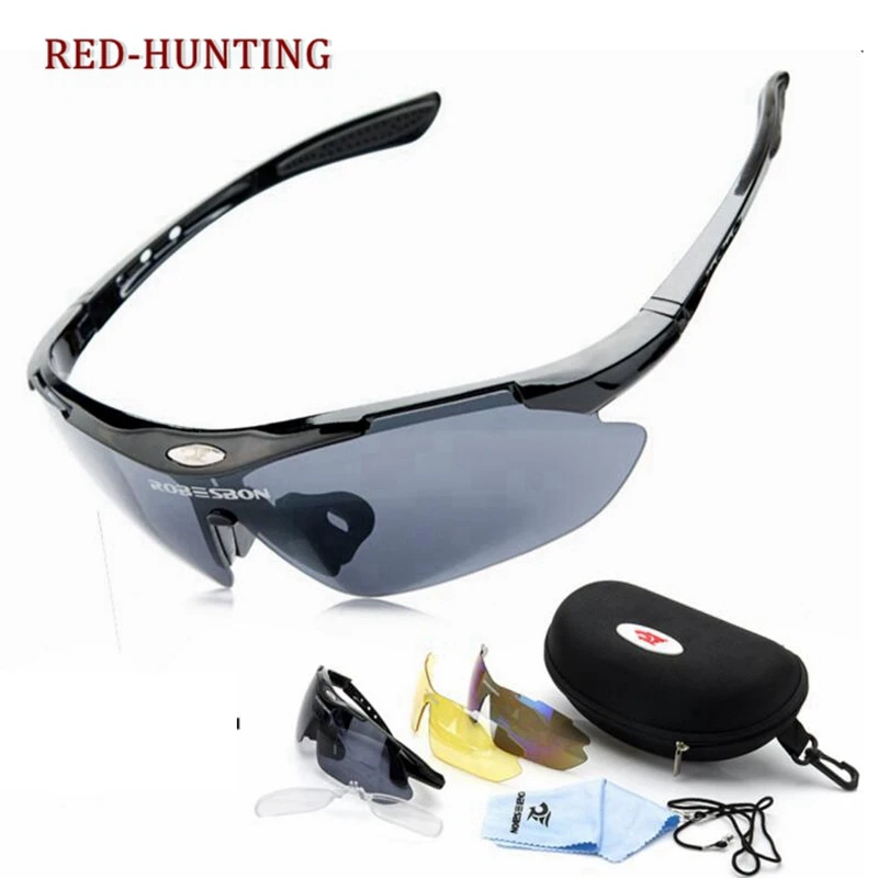 

UV400 Protection Sports Sunglasses Cycling Glasses With 3 Interchangeable Lenses for Cycling, Baseball,Fishing,Hunting,Hiking