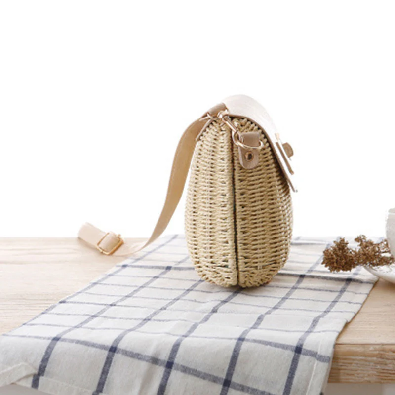 Women Straw Bag Female Bohemian Bali Rattan Beach Shoulder Bag Lady Handmade Candy Color Crossbody Bags Basket Bolsa SS3148 (10)