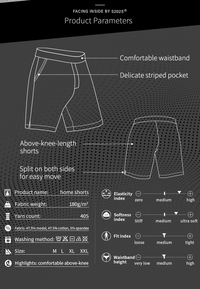 52025 Pajama Pants 2-Pack Sleep Shorts Men Pyjama Shorts Cotton Modal Breathable Pants with Pockets Comfortable Shorts Sleepwear silk loungewear