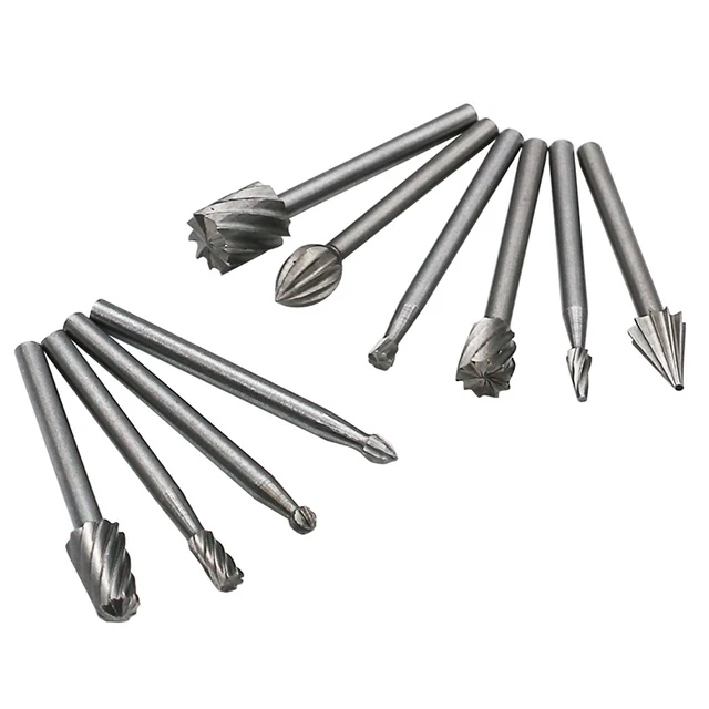 Brocas de enrutamiento HSS, herramientas rotativas para tallado, herramienta de cortador de cuchillo, grabado, madera, trabajo utilizado para Dremel, 10 Uds. 3