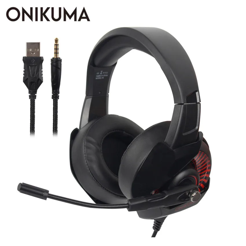 ONIKUMA K6 PS4 игровая гарнитура с микрофоном для ПК геймеров шлем стереонаушники