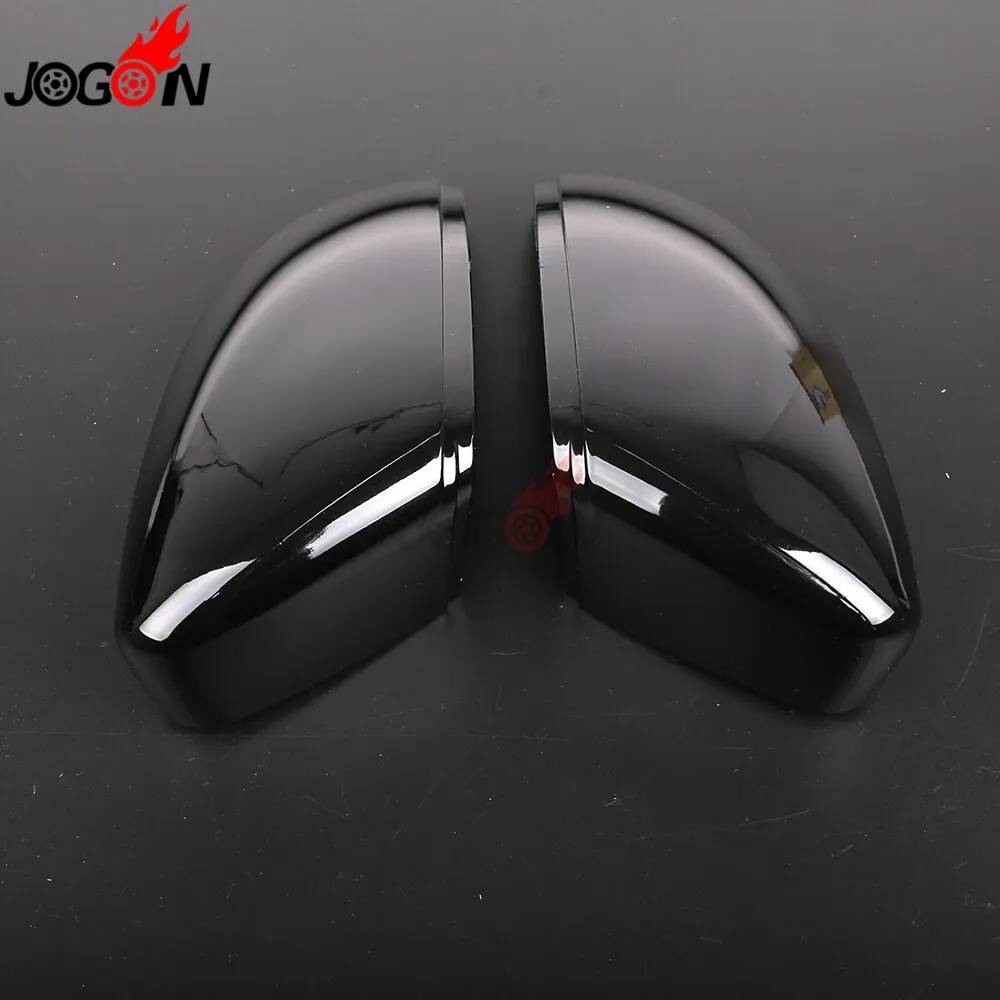 

For VW Passat B7 CC Scirocco MK3 Jetta MK6 EOS Beetle R Black Side Wing Rearview Mirror Cover Trim Replacement Caps Case