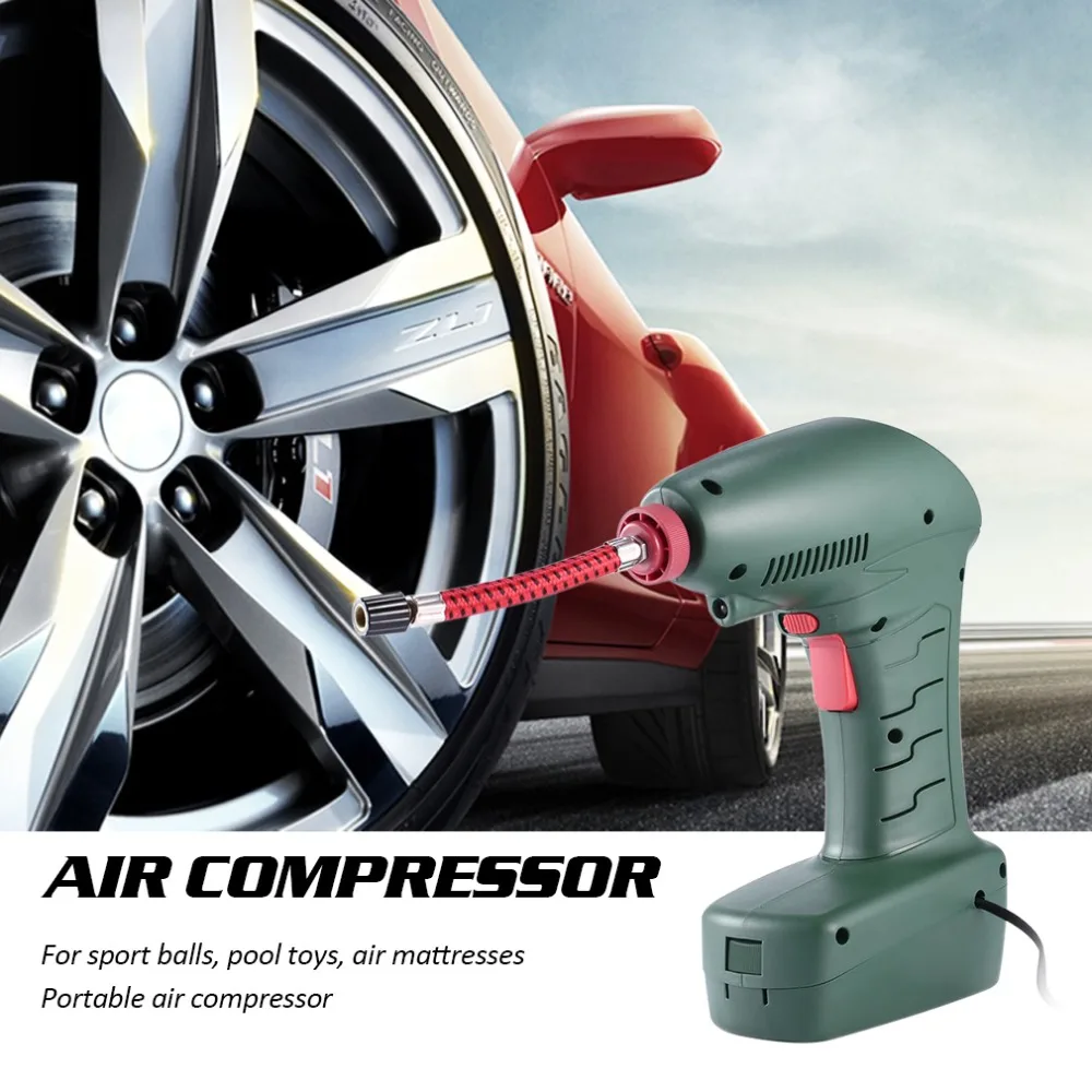 

Handheld Portable Air Compressor Auto Tire Inflator Pump Car Tool for Outdoor Emergency Sport Ball Pool Toys Air Mattresses