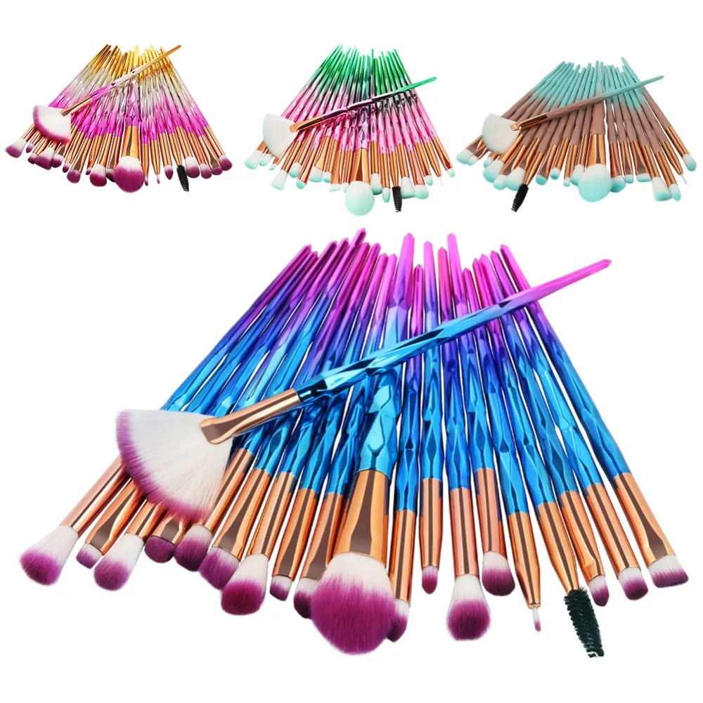 

MAANGE Pro 20pcs/Set Multi-function Cosmetic Brush Blush Foundation Eyeshadow Brow Lip Makeup Brushes Set Soft Synthetic Hair