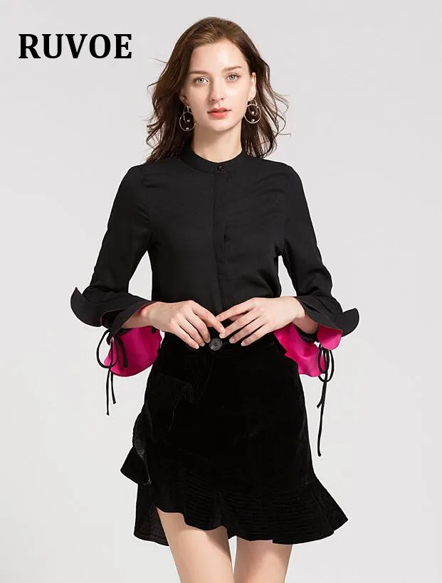 New fashion women long sleeve blouses summer spring autumn