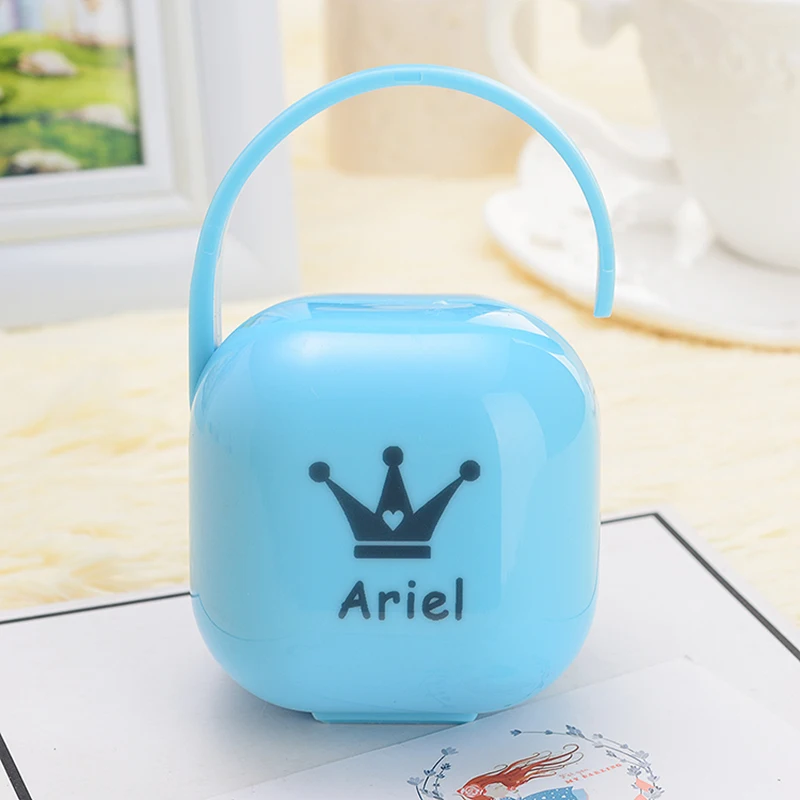 MIYOCAR personalized any name can make Pacifier Storage Box Nipple Dustproof Soother Container gift baby shower custom pacifier