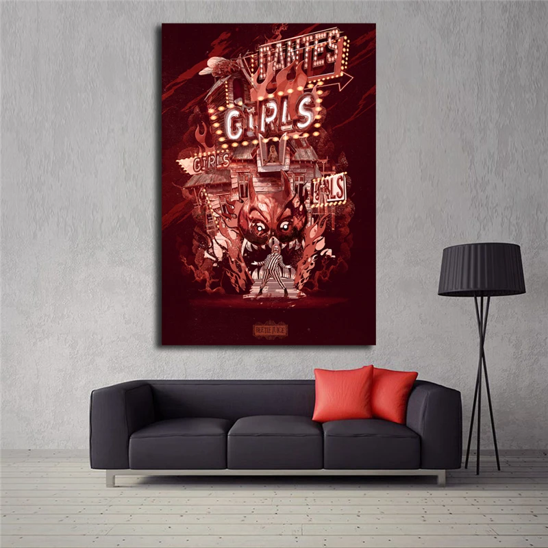 

Classic Horror Movie Beetlejuice Wallpaper Canvas Posters Prints Wall Art Painting Decorative Picture Bedroom Modern Home Decor
