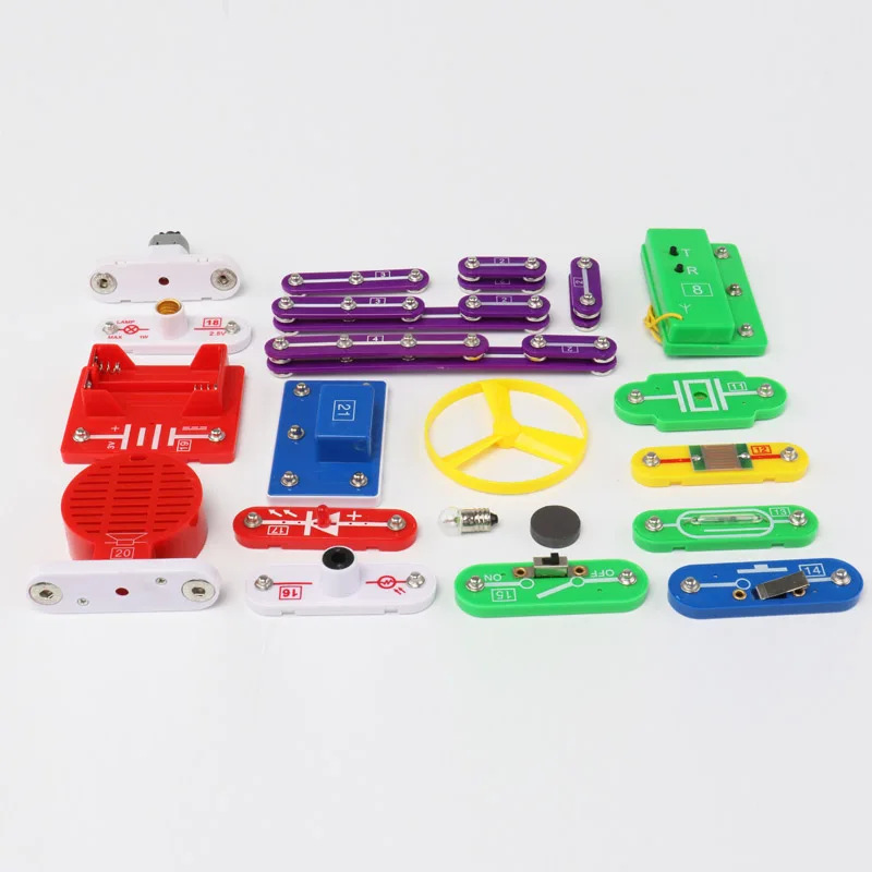 335 Electronics Blocks Kit kids Smart Snap Learning Circuit Science Educational Diy Set Building Models Physics Toys Designer (7)