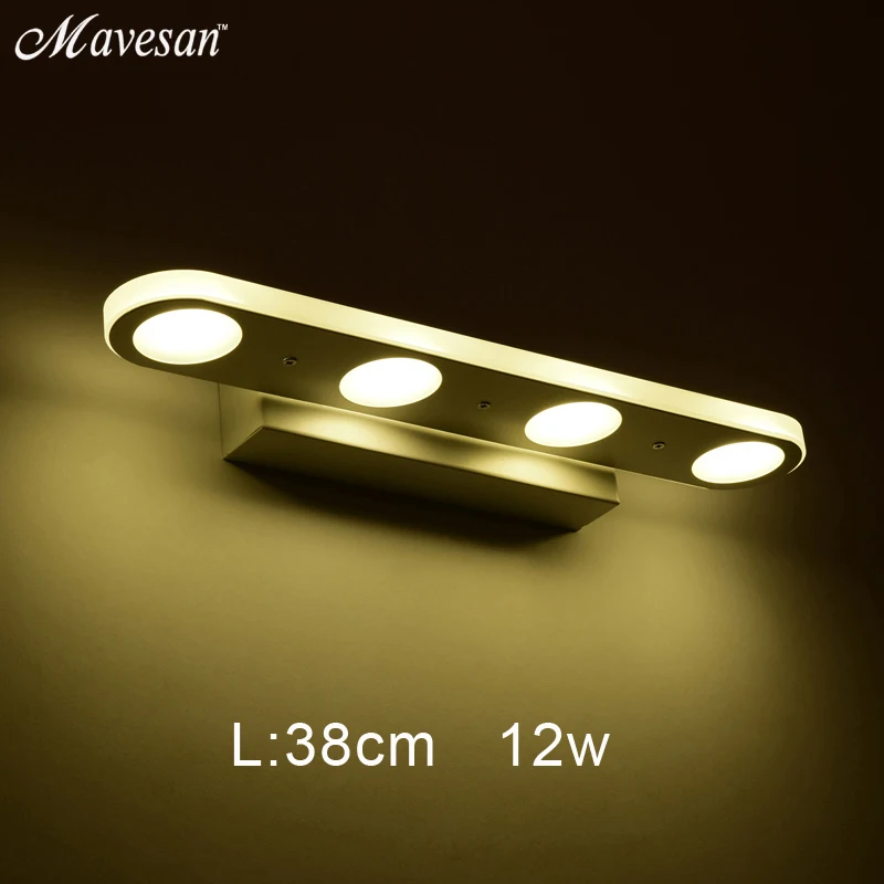 Modern Bathroom LED Mirror Light AC110V/220V White Acrylic Wall Mini Style Warm White/Cool White