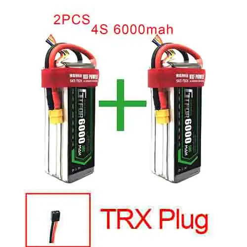 GTFDR Lipo аккумулятор 1S 2S 3S 4S 3,7 V 7,4 V 11,1 V 14,8 V 6000mAh 50C жесткий чехол T TRX XT60 AKKU для TRX4 1/10 автомобильный Дрон - Цвет: 4s6000SoftCase-TRX