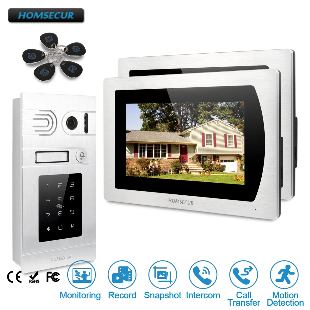 HOMSECUR 7\ Video Door Entry Phone Call System+Intra-monitor Audio Intercom BC071-S+BM717-S HOMSECUR 7\ Video Door Entry Phone Call System+Intra-monitor Audio Intercom BC071-S+BM717-S