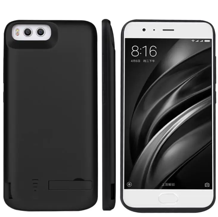 black Чехол для аккумулятора xiaomi mi 6, 6500 мА/ч, модный внешний резервный чехол mi 6, чехол для зарядного устройства, чехол для аккумулятора xiaomi mi 6 - Цвет: black