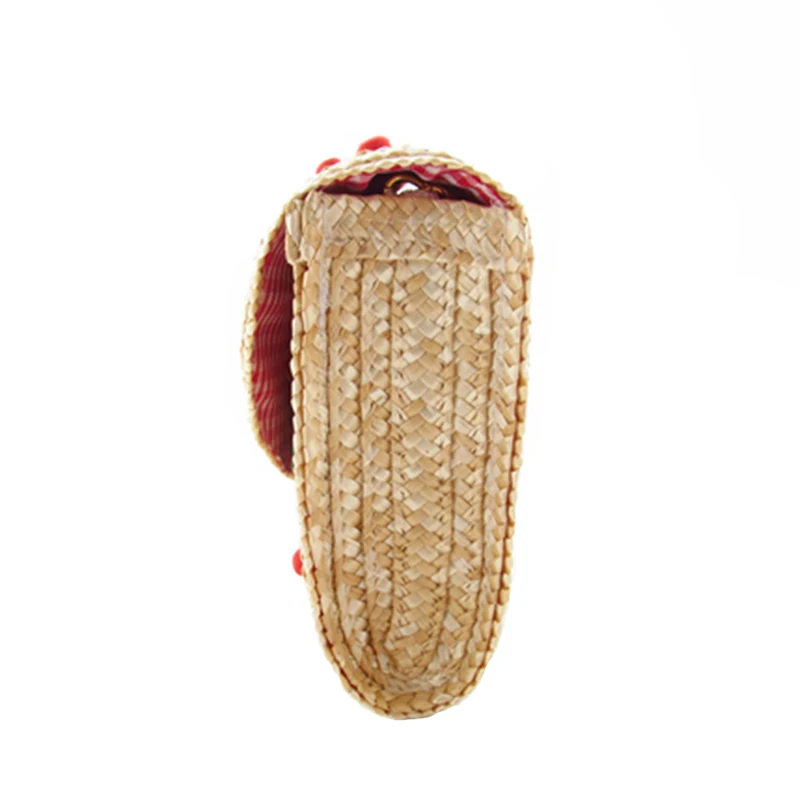 Women Clutch Bag Bohemian Cherry Female Summer Beach Straw Bags Lady Travel Shoulder Bag Handmade Knit Crossbody Bolsa SS3037 (9)