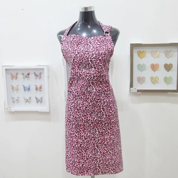 

Red Leopard printing Cotton cooking apron