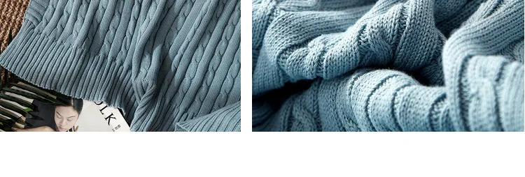 Mylb хлопок высокое качество ручной работы мягкое вязаное одеяло кровать одеяло бежевый, красный, коричневый, синий белый, серый, розовый вязаный диван одеяло
