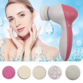 

5 in 1 Multifunction Electric Facial Cleansing Machine Face Cleanser Personal Acne Skin Care Brush Makeup Remover Washing Tool