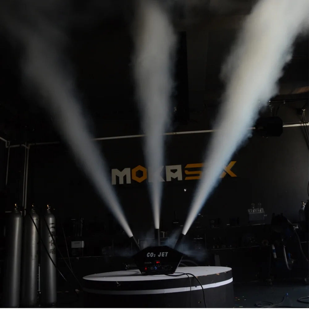 MOKA SFX 3 головки CO2 Jet Connon Водонепроницаемая плата управления DMX управление спецэффектами крио Co2 струйная противотуманная машина для DJ вечерние сцены
