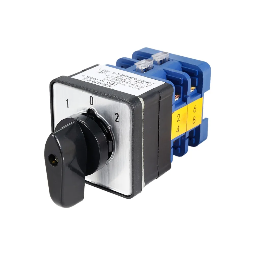 

1PCS Changeover Switch 2/3/4 Position Rotary Selector Cam Switch Panel Mount 8 Pins 4/8/12 Terminals Latching Ui 500V Ith 16A