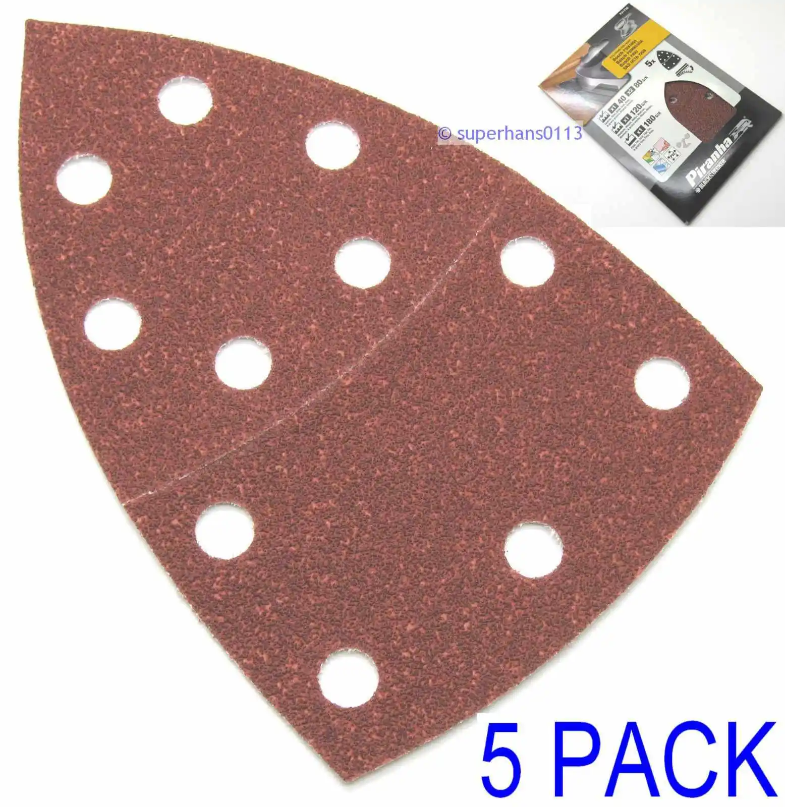 Buy 5pcs/set 150mm Sanding Sheets Paper For Palm Detail Sander 40/80/120/180