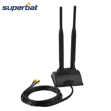 Superbat Wifi антенна двухдиапазонная 2,4 ГГц 5 ГГц 6dBi Магнитная база RP-SMA антенна для WiFi роутера