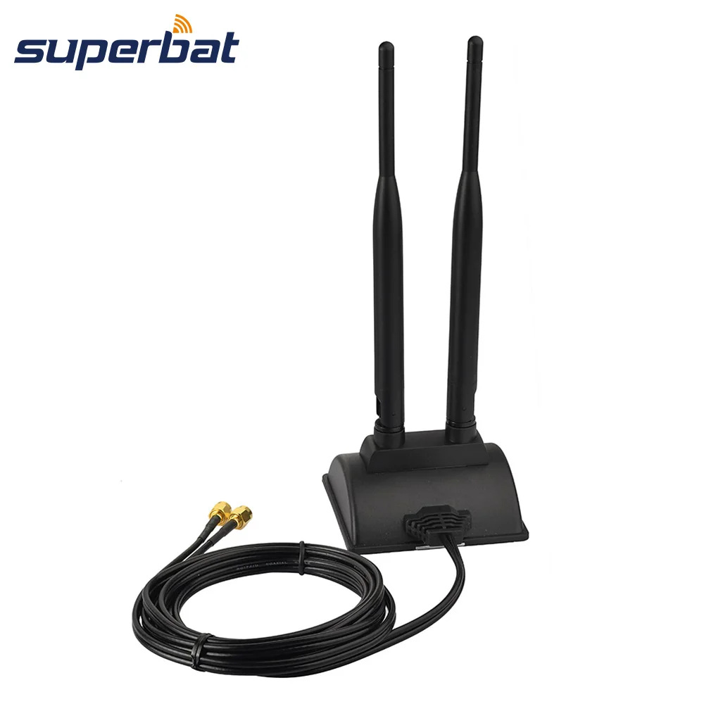 

Superbat Dual Band WiFi 2.4Ghz 5GHz 6dBi Magnetic Base RP-SMA Antenna for WiFi Router