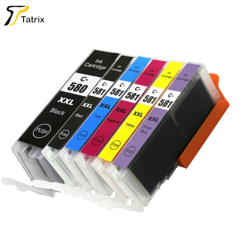 For Canon 6 PK PGI 580 CLI 581 Ink Cartridge for Canon PIXMA TR7550/TR8550/TS6150/TS6151/TS8150