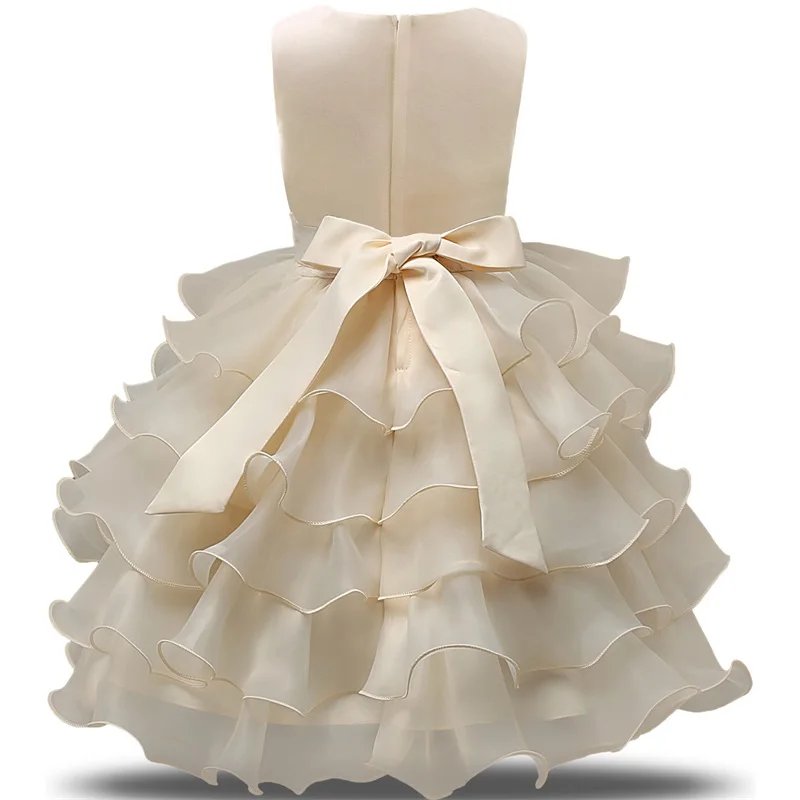 Милое розовое платье с цветочным рисунком для маленьких девочек, платье-пачка для первого причастия для девочек, вечерние платья принцессы для девочек на свадьбу, выпускной вечер