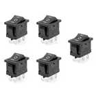 ★ AC 6A / 250V 10A / 125V On / Off / On Snap в DPDT Кулисный черный переключатель 5 шт. ✔