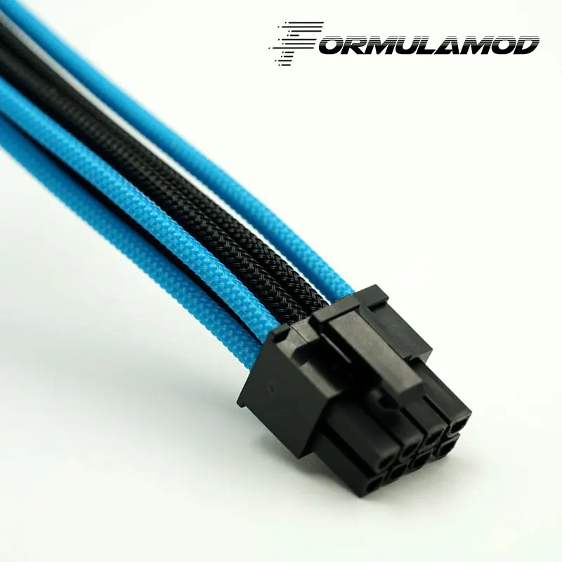 FormulaMod Fm-CPU8P-D ، وحدة المعالجة المركزية 8Pin الطاقة تمديد كابلات ، اللوحة 18AWG 8Pin متعدد الألوان مطابقة تمديد كابلات