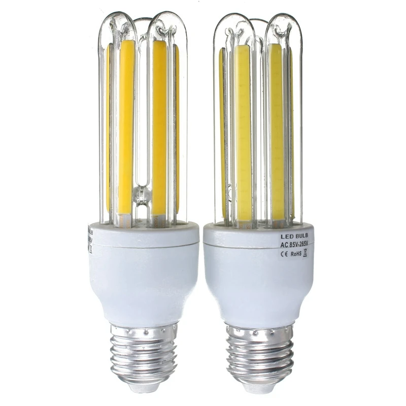 

New Arrival 9W COB LED Lamp Bulb E27 U Shape Corn LED Light Bulb 85-265V Energy Saving LED Lights Lighting Pure Warm White