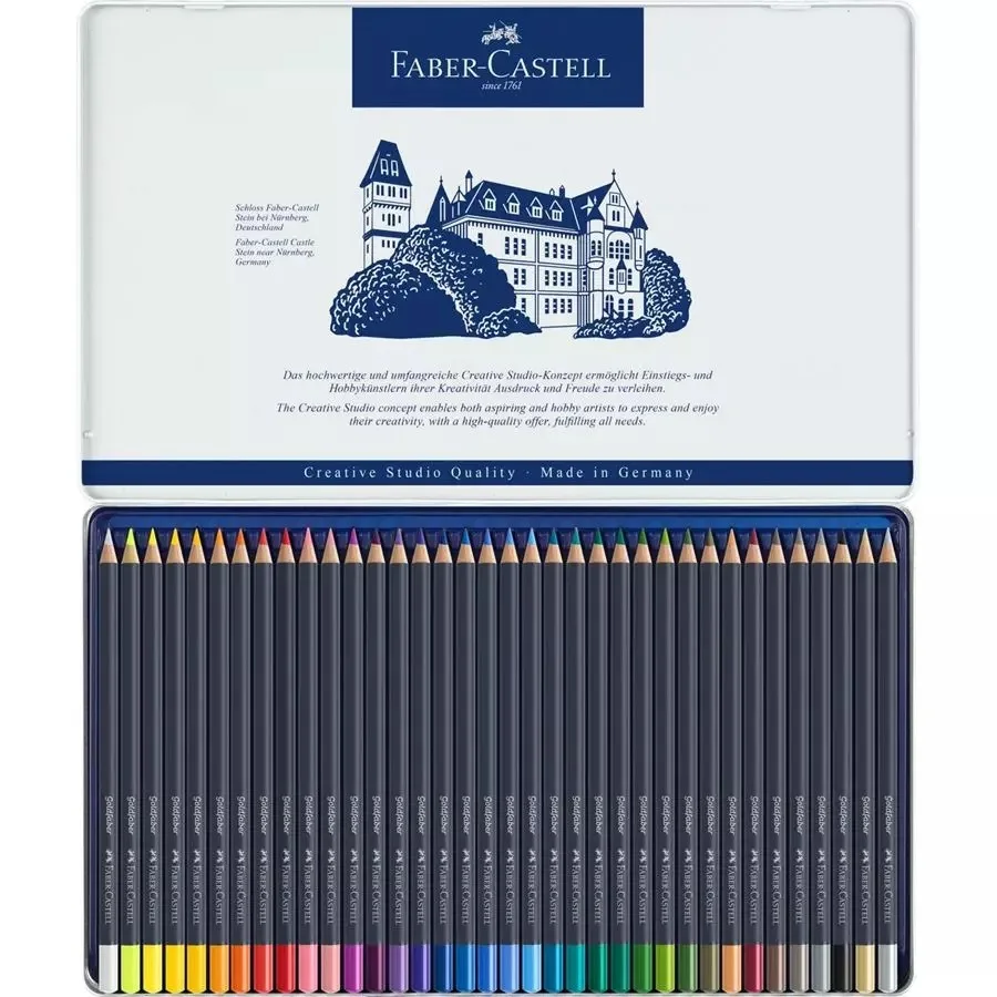 Оригинальный Faber Castell Goldfaber цветные гексагональные карандаши олова 36 Набор