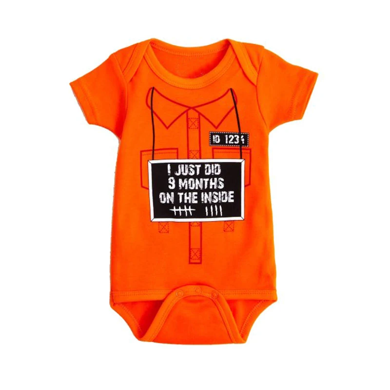 

Culbutomind Orange Baby Bodysuit I Just Did 9Months on the inside Funny Cute Bab Outfit Baby Shower Gift