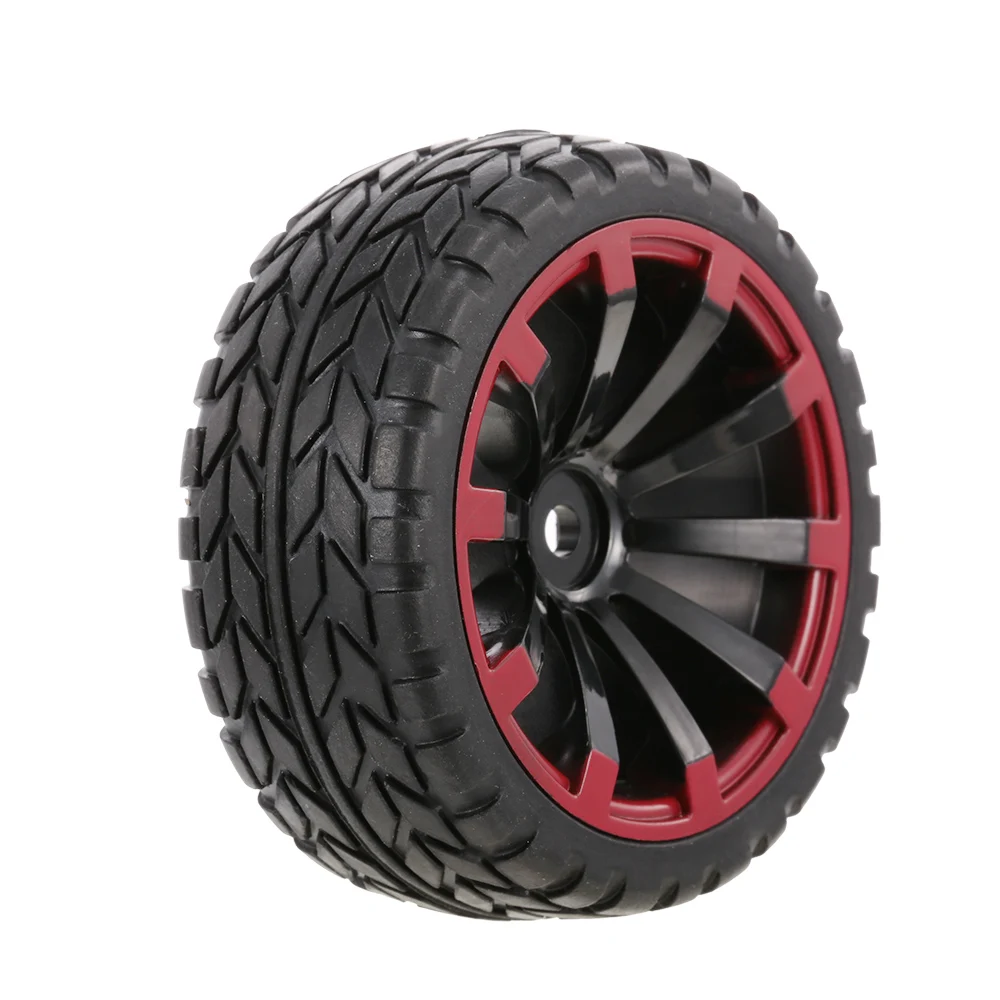 4PCS 110 RC Car Tires Parts On-Road Tyre Rhombus Tread Pattern for RC 110 HSP HPI Redcat RC4WD AXIAL RC Car Truck Accessory (4)