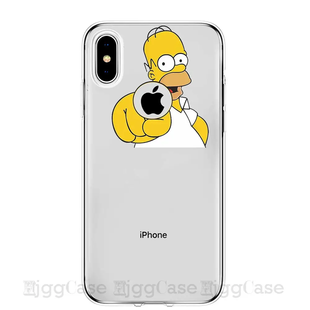 Homer J. Simpson Phone Чехол для iPhone 5 5S SE 6 6s 7 8 PLUS X XR XS MAX Милый Забавный модный мультяшный силиконовый чехол для телефона s - Цвет: F3808